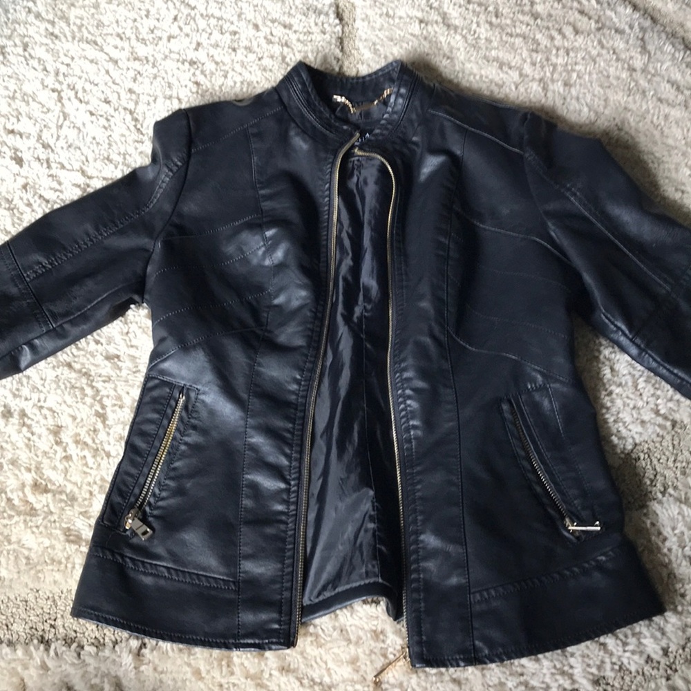 Black leather jacket